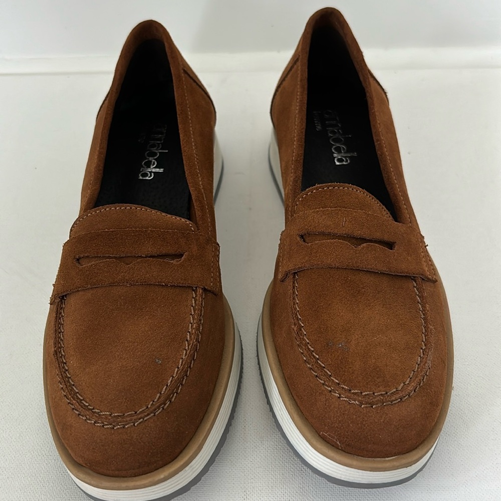 Annabella suede Leather Penny Loafers shoes Size 7/37